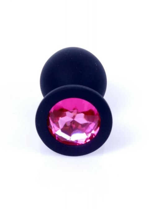 Plug-Jewellery Black Silicon PLUG Medium- Pink Diamond Boss of toys