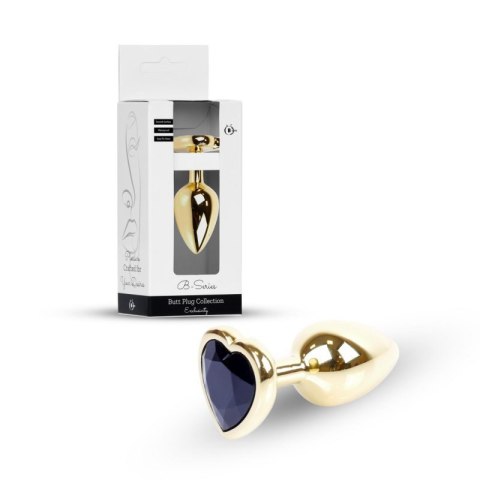 Plug-Jewellery Gold Heart PLUG- Black Boss of toys