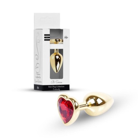 Plug-Jewellery Gold Heart PLUG- Red Boss of toys