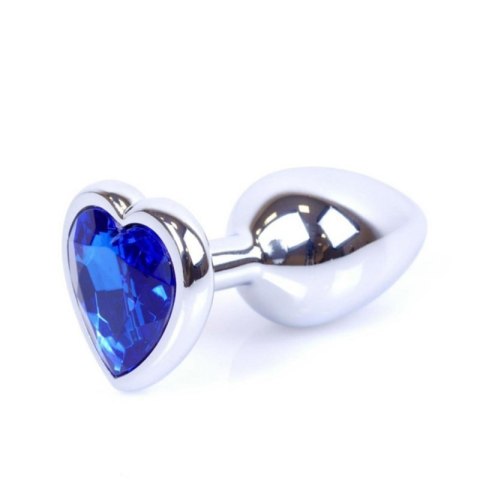 Plug-Jewellery Silver Heart PLUG- Dark Blue Boss of toys