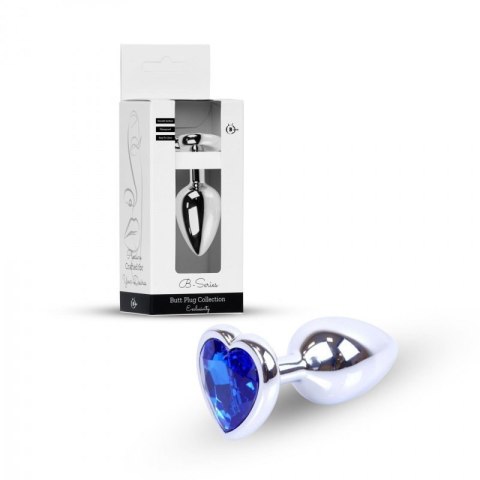 Plug-Jewellery Silver Heart PLUG- Dark Blue Boss of toys