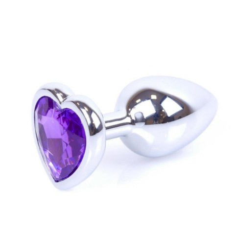 Plug-Jewellery Silver Heart PLUG- Purple Boss of toys