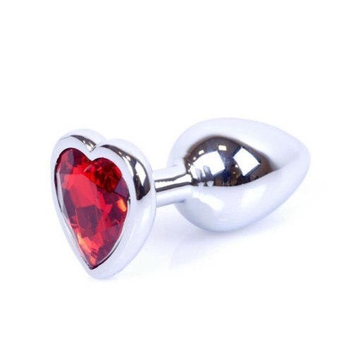 Plug-Jewellery Silver Heart PLUG- Red Boss of toys