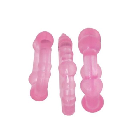 Kit di 3 anelli fallici Timeless Stud (rosa) Boss of toys