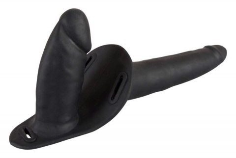 Double Strap On Black Silicone Boss of toys