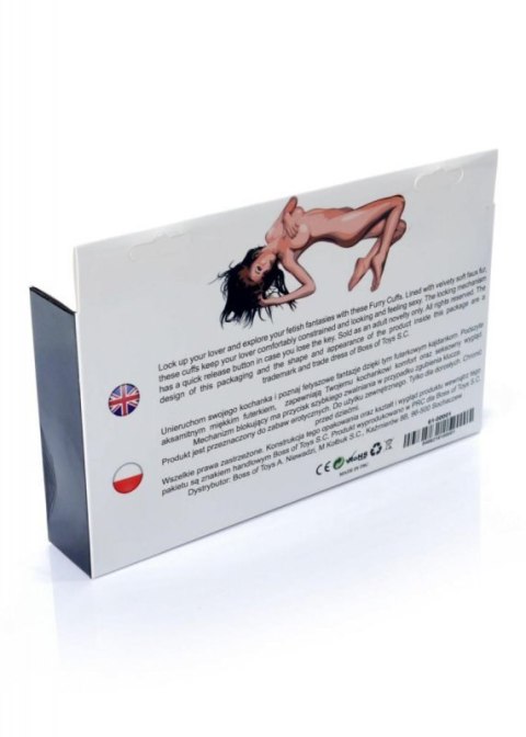 Kajdanki Fetish B - Series- Furry Cuffs Black Boss of toys
