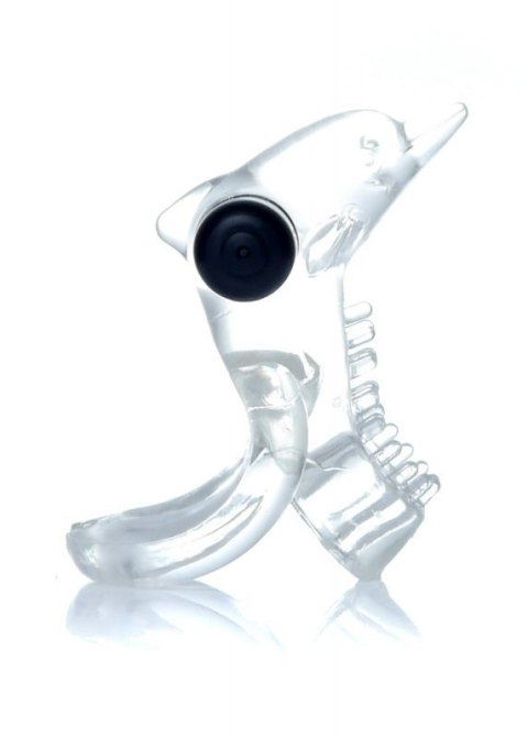 Pierścień-Dolphin Vibro CockRing Clear Boss of toys
