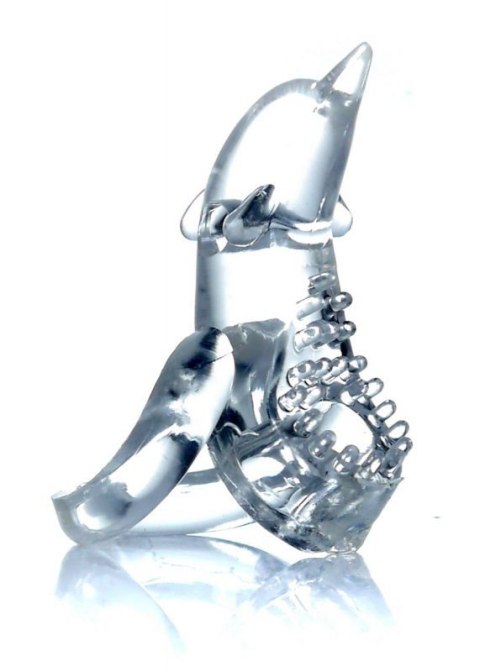 Pierścień-Dolphin Vibro CockRing Clear Boss of toys