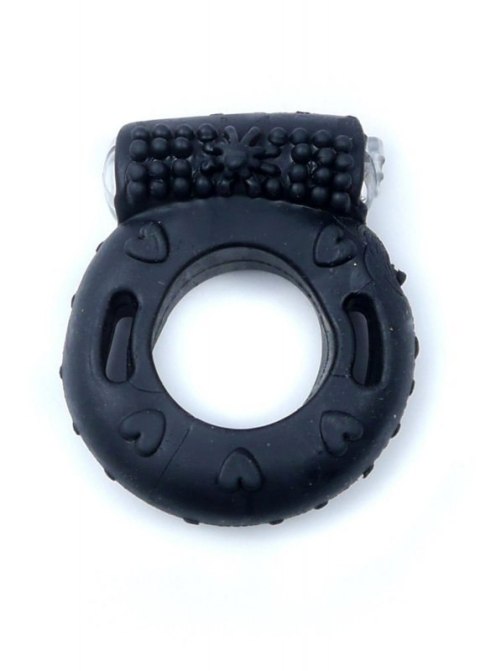 Pierścień-Vibrating CockRing Black Boss of toys