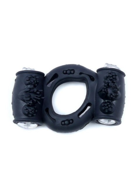 Pierścień-Vibrating CockRing Double Black Boss of toys