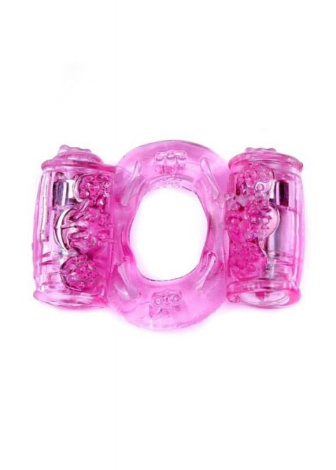 Pierścień-Vibrating CockRing Double Pink Boss of toys