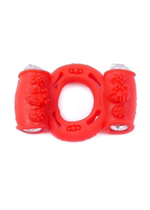 Pierścień-Vibrating CockRing Double Red Boss of toys