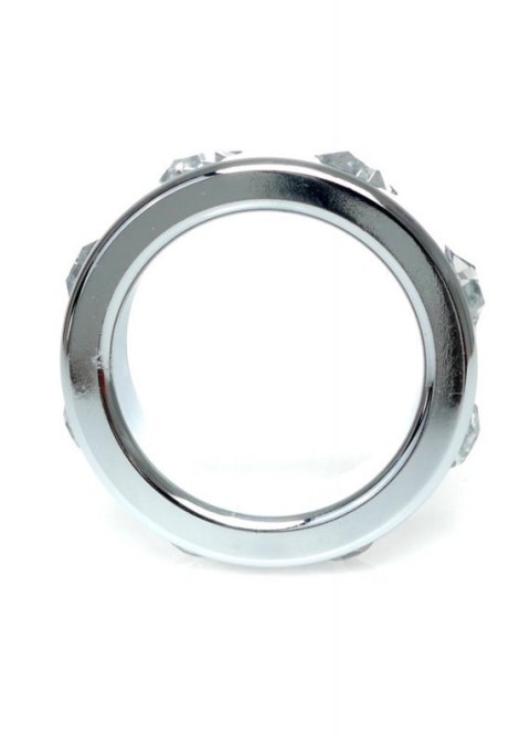Pierścień-Metal Cock Ring with Cristal Diamonds Small Boss of toys