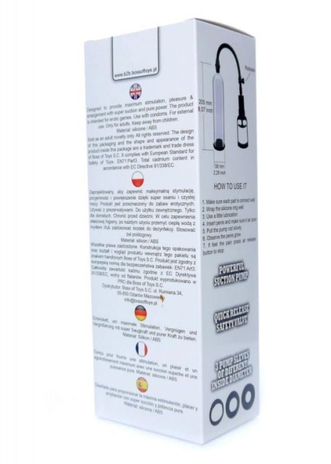 Pompka-Powerpump MAX 0.2 - Black&Clear Boss of toys