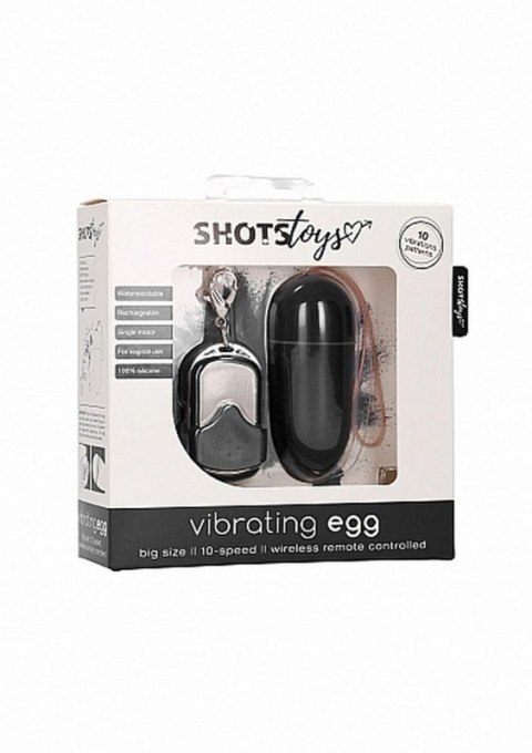 10 Speed Remote Vibrating Egg - Big - Black Boss of toys