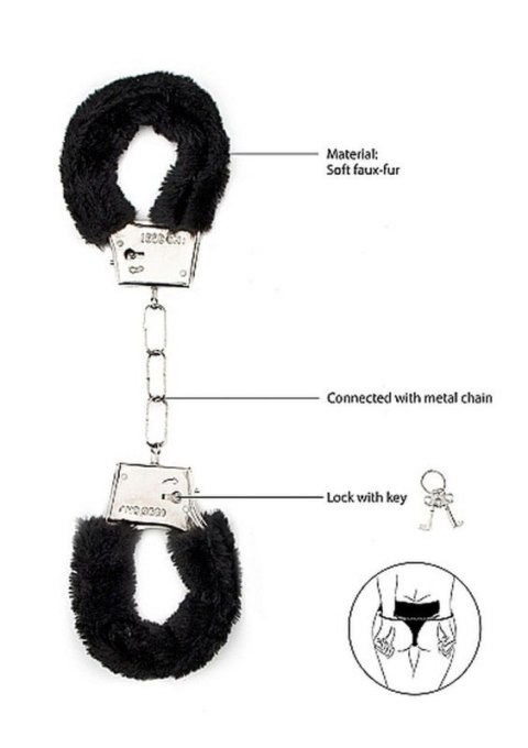 Furry Handcuffs - Black Boss of toys