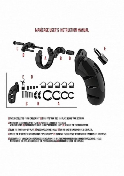 Model 06 - Chastity - 5.5"" - Cock Cage - Black Boss of toys