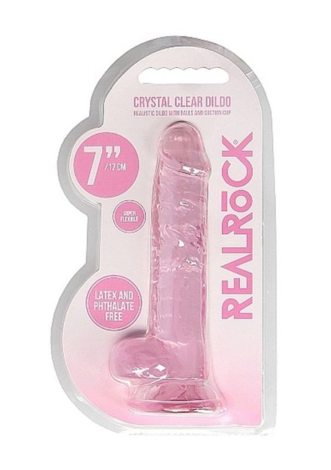 7"" / 18 cm Realistic Dildo With Balls - Pink Boss of toys