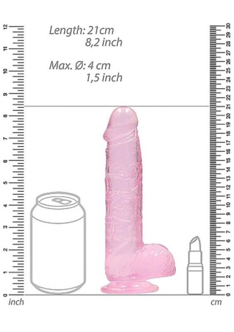 8"" / 20 cm Realistic Dildo With Balls - Pink Boss of toys