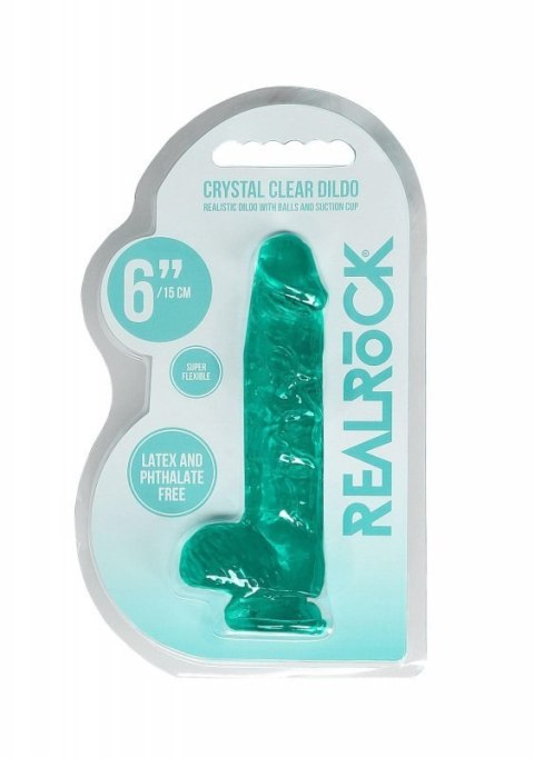 6"""" / 15 cm Realistic Dildo With Balls - Turquoise Boss of toys