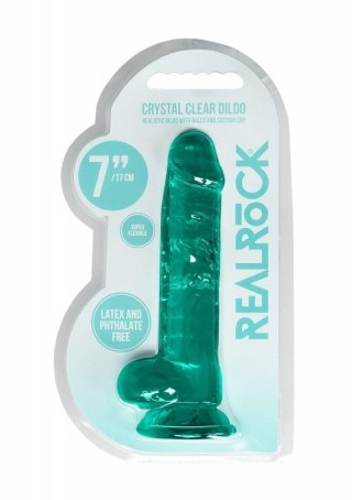 7"""" / 19 cm Realistic Dildo With Balls - Turquoise Boss of toys