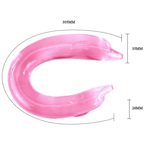 BAILE- DOUBLE DOLPHIN, Bendable pink Boss of toys