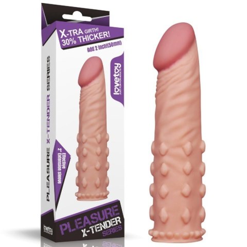Add 2"" Pleasure X Tender Penis Sleeve Flesh Boss of toys