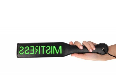 'Mistress'' Paddle - Glow in the Dark - Black/Neon Green Boss of toys