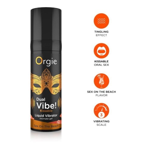 DUAL VIBE! SEX ON THE BEACH KISSABLE LIQUID VIBRATOR - 15 ML Boss of toys