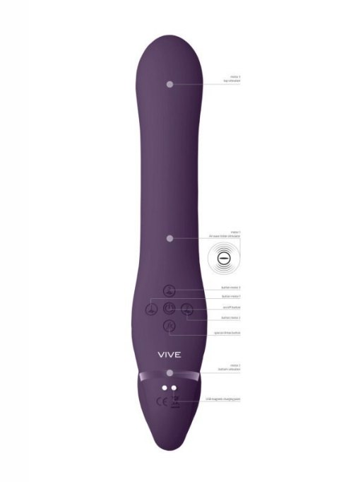 Ai - Dual Vibrating & Air Wave Tickler Strapless Strapon Boss of toys