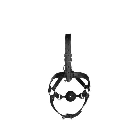 Head Harness with Breathable Ball Gag and Nose Hooks - Black Boss of toys