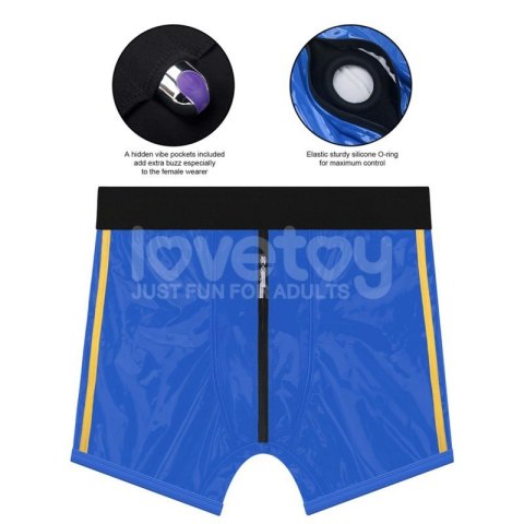 Chic Strap-On shorts (32 - 35 inch waist) Blue Boss of toys