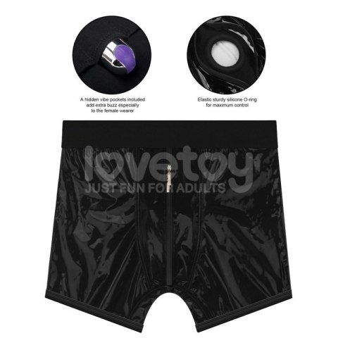 Chic Strap-On shorts (40 - 43 inch waist) Black Boss of toys