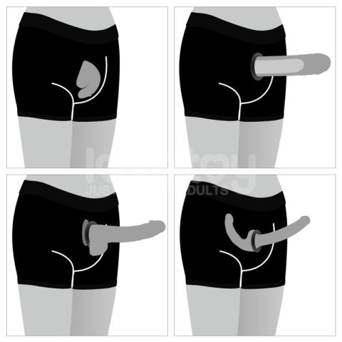 Chic Strap-On shorts (40 - 43 inch waist) Black Boss of toys
