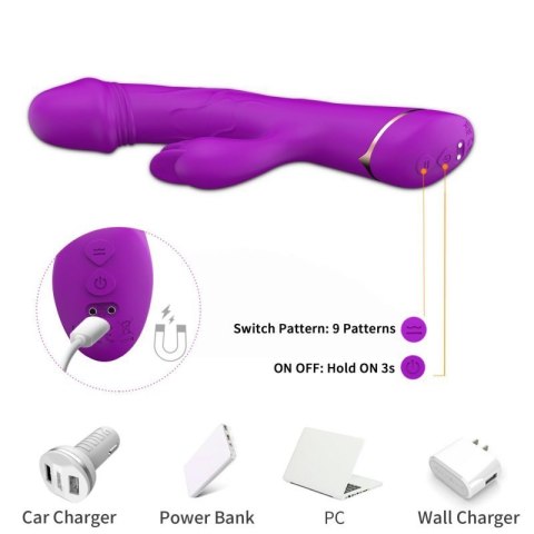 Rubberco Purple, 2* 9 vibration functions Boss of toys