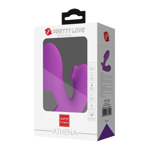 PRETTY LOVE - Super Finger ATHENA Purple, 7 vibration functions 7 tapping functions Memory function Boss of toys