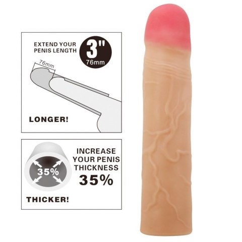 PRETTY LOVE - Kylian Flesh, Extend your penis lenghth 3'' (76mm) Boss of toys