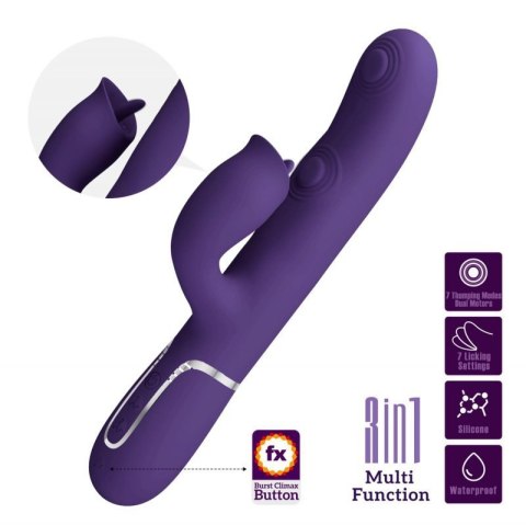 PRETTY LOVE - Gigi dark purple, 7 thumping functions 7 licking modes Boss of toys