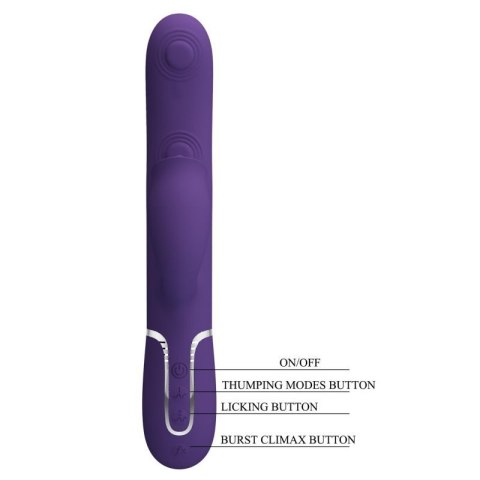 PRETTY LOVE - Gigi dark purple, 7 thumping functions 7 licking modes Boss of toys