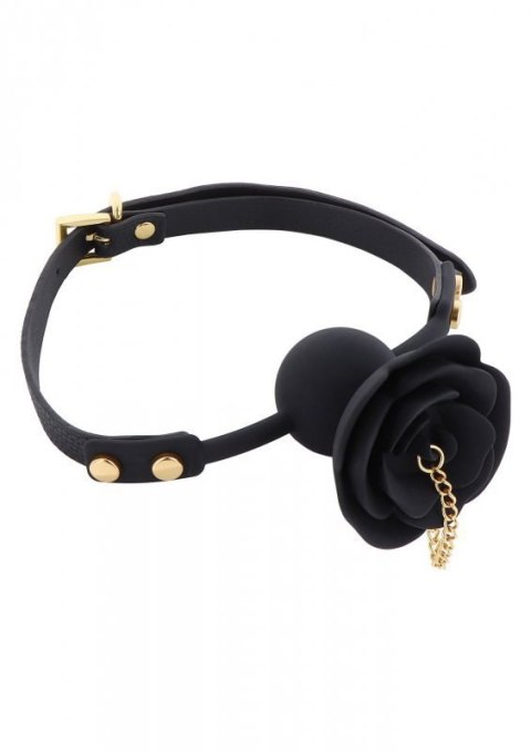 Rose Ball Gag with Plug Black Boss of toys