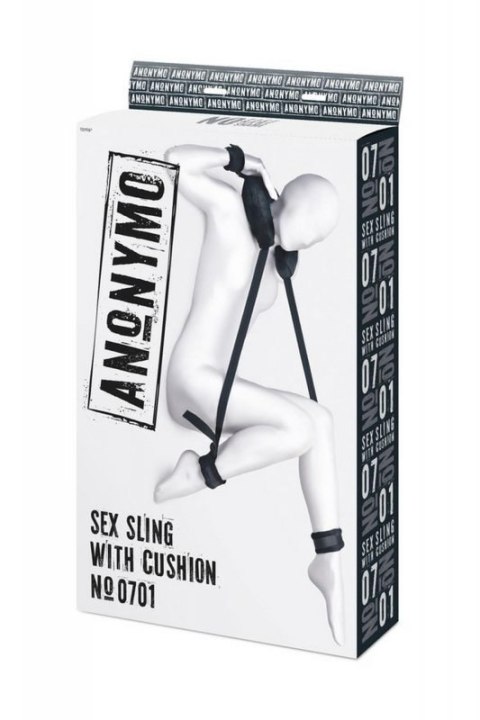Anonymo fixing sling with pillow, velour, black, 127 cm Boss of toys