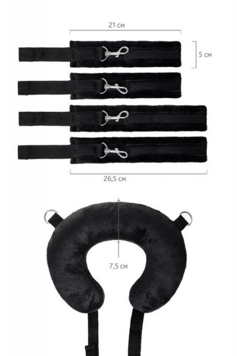 Anonymo fixing sling with pillow, velour, black, 127 cm Boss of toys