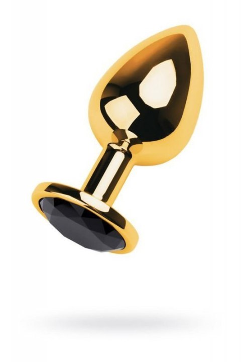 Gold anal plug TOYFA Metal with pink round-shaped gem Boss of toys