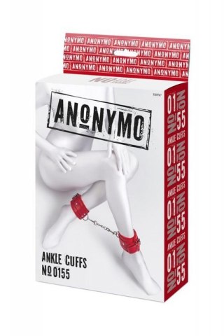 Anonymo handcuffs, PU leather, red, 27 cm Boss of toys
