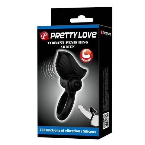 PRETTY LOVE - Vibrate Penis Ring ADRIEN 10 functions Boss of toys