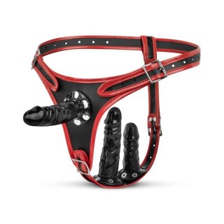 Fetish Collection - Triple Dildo Strap-On Harness Boss of toys