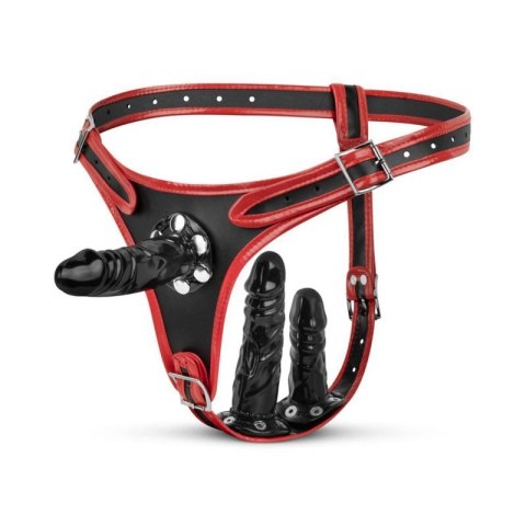 Fetish Collection - Triple Dildo Strap-On Harness Boss of toys