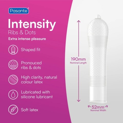 Pasante Ribs & Dots/Intensity Condoms Bulk Packs 144 pcs Boss of toys