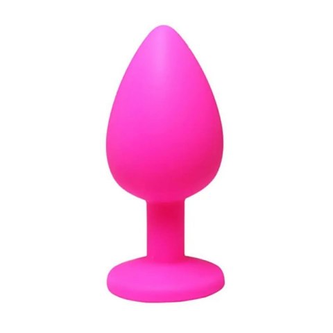 Pink small butt plug with white crystal Boss of toys