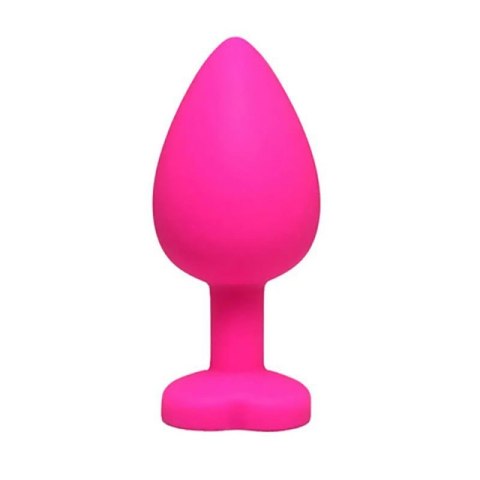 Pink small heart-shaped butt plug with white crystal Boss of toys